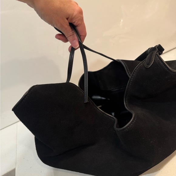 KHAITE Lotus Black Suede Women's Bag tote medium - Picture 11 of 14